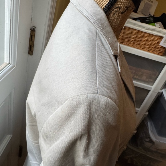 Men's light cream khaki Blazer - Picture 15 of 16